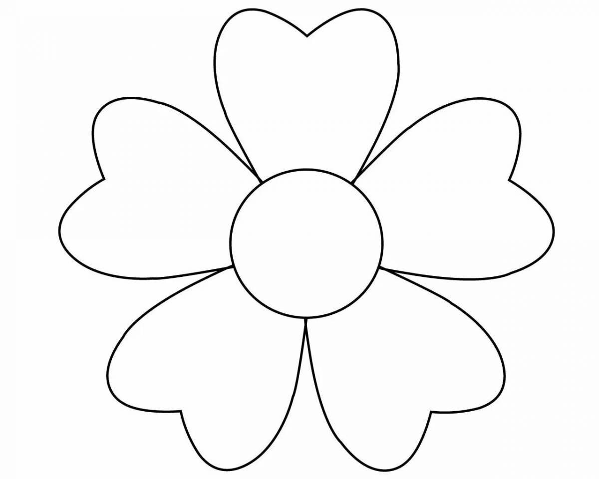 Bright flowers coloring book
