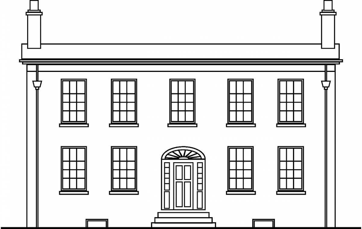 Coloring page nice white house