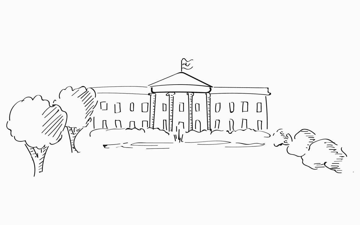 Exquisite white house coloring book