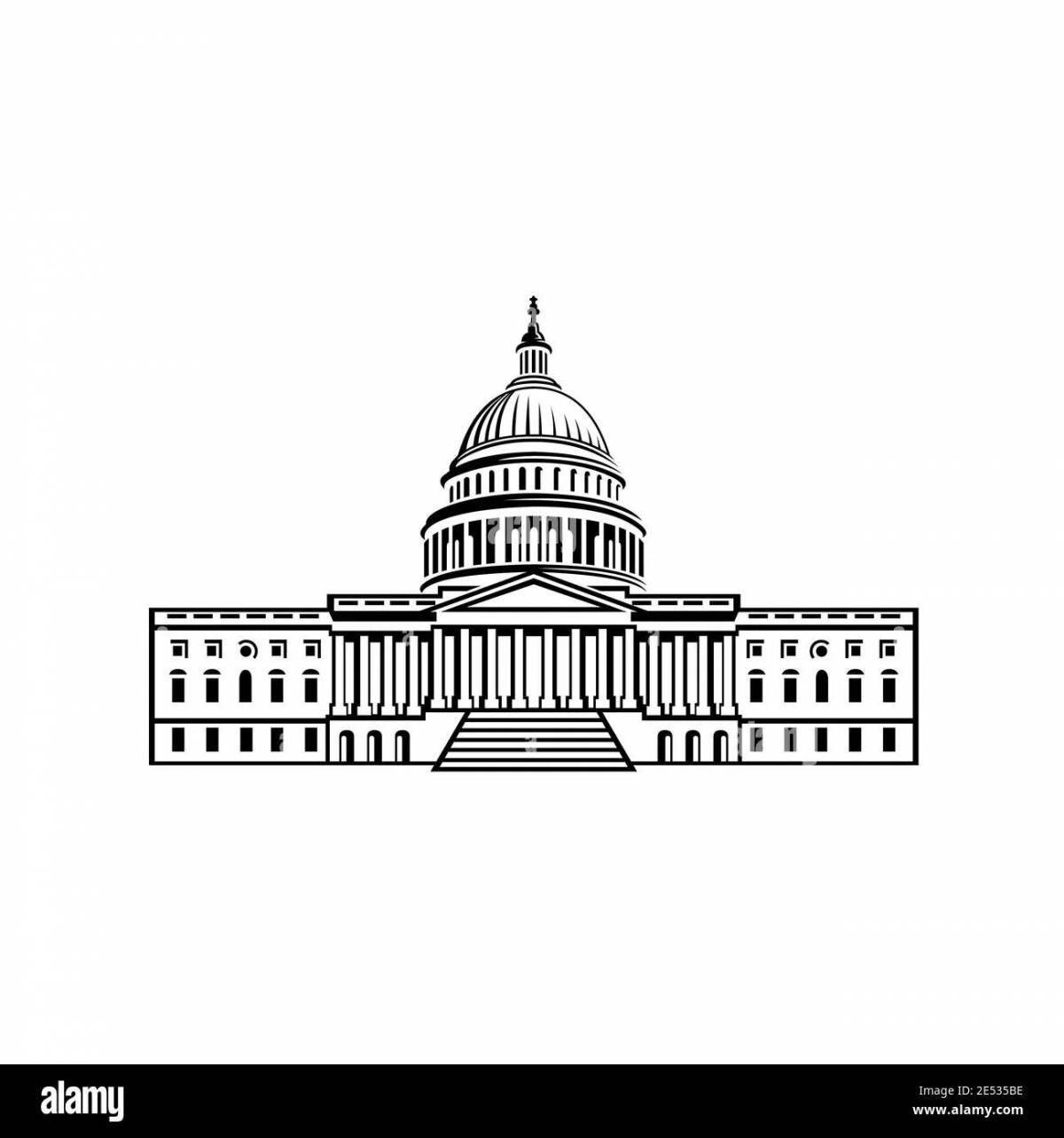Highest white house coloring page