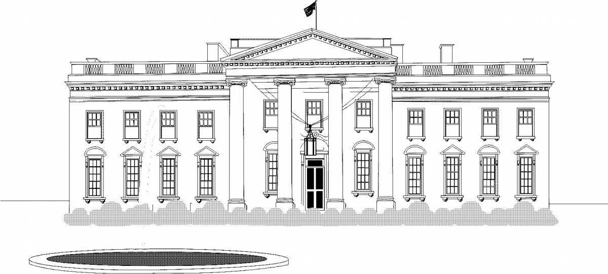 Coloring book luxury white house