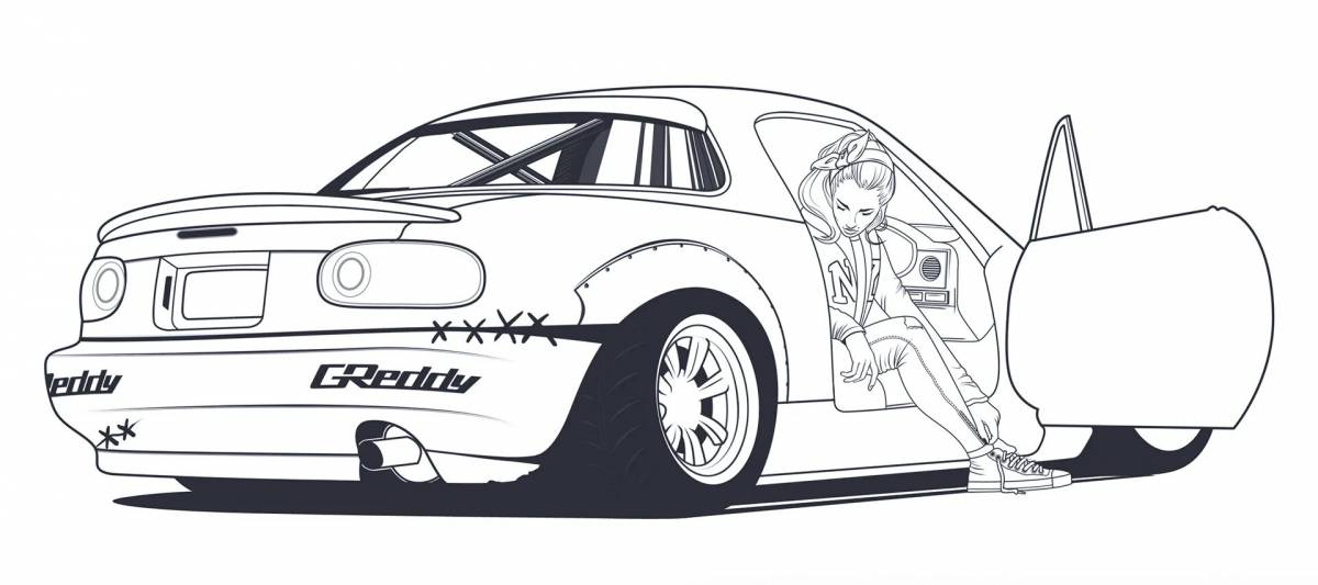 Coloring Pages Mazda miata (37 pcs) - download or print for free #29395