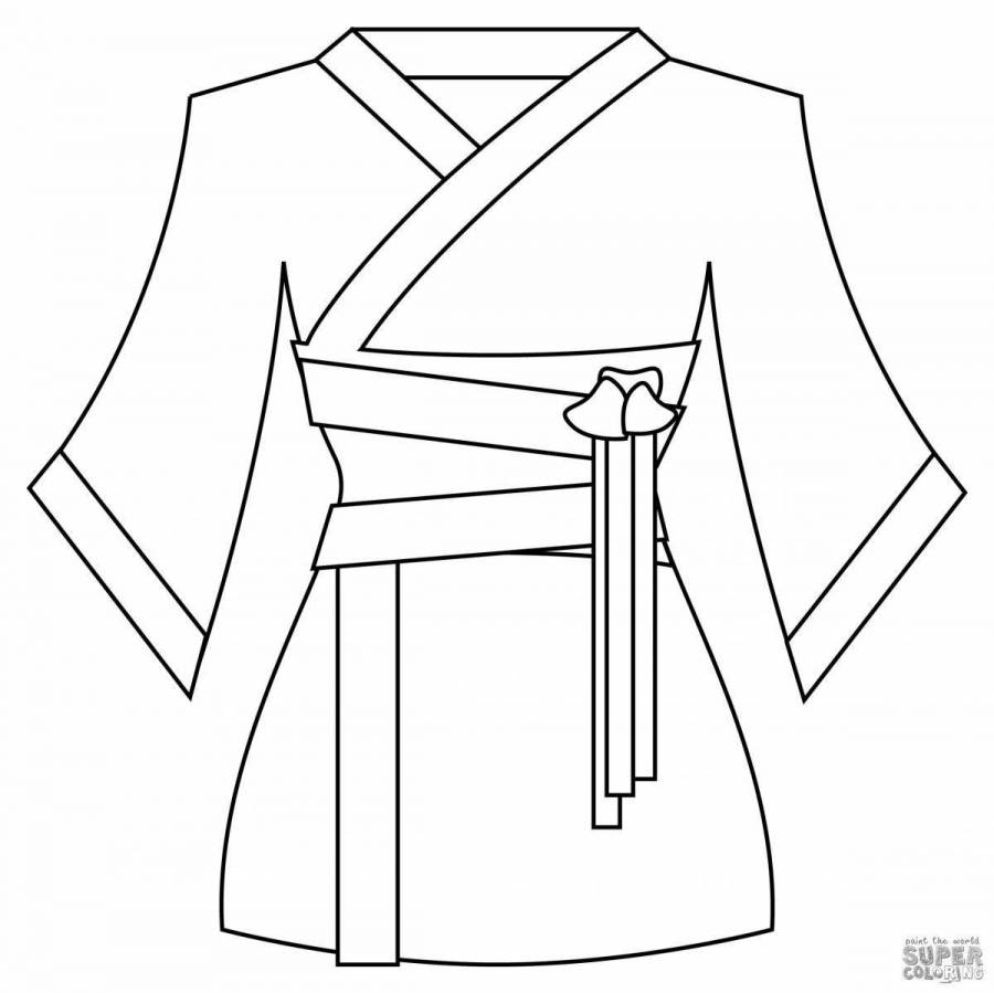 Детский рисунок кимоно