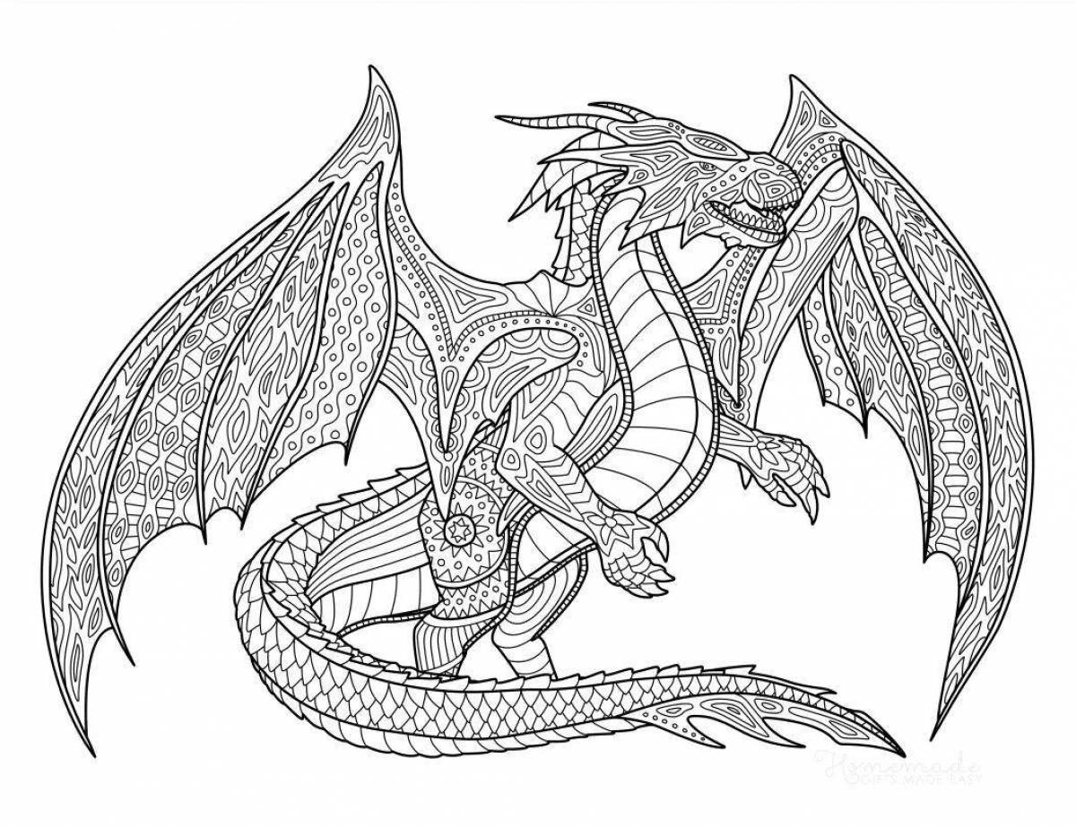 Majestic dragon coloring pages