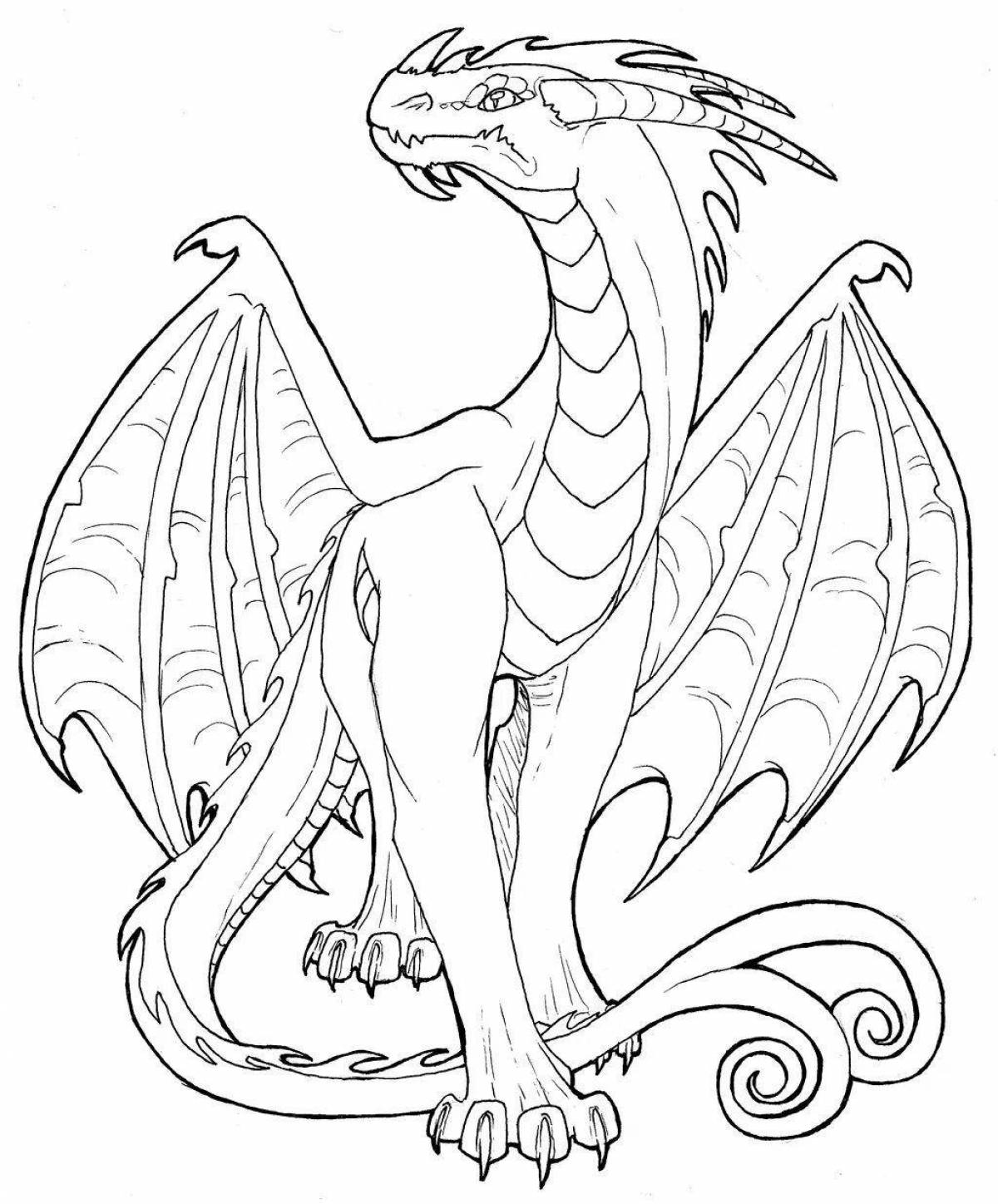 Adorable dragon coloring pages