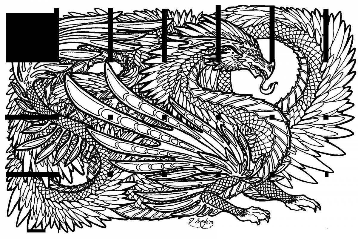 Photo Awesome dragon coloring pages