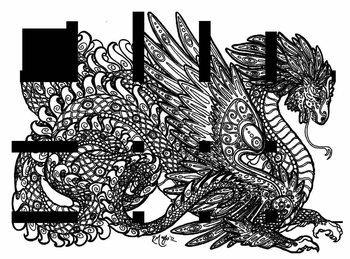 Amazing dragon coloring pages