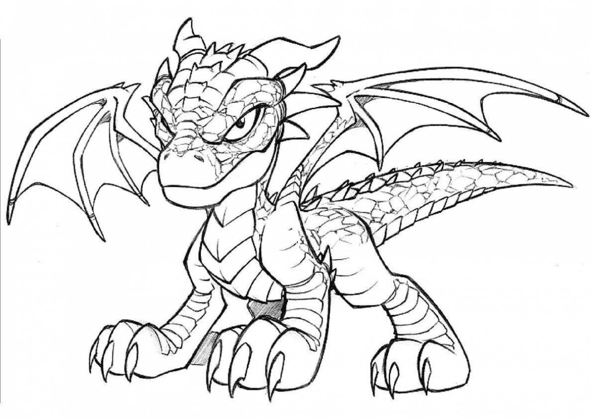 Glitter dragon coloring pages