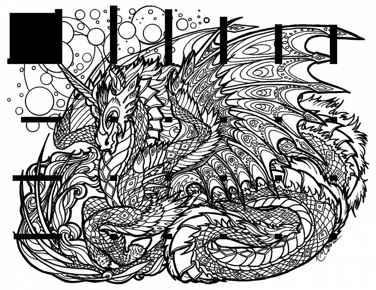 Photo Royal dragon coloring pages