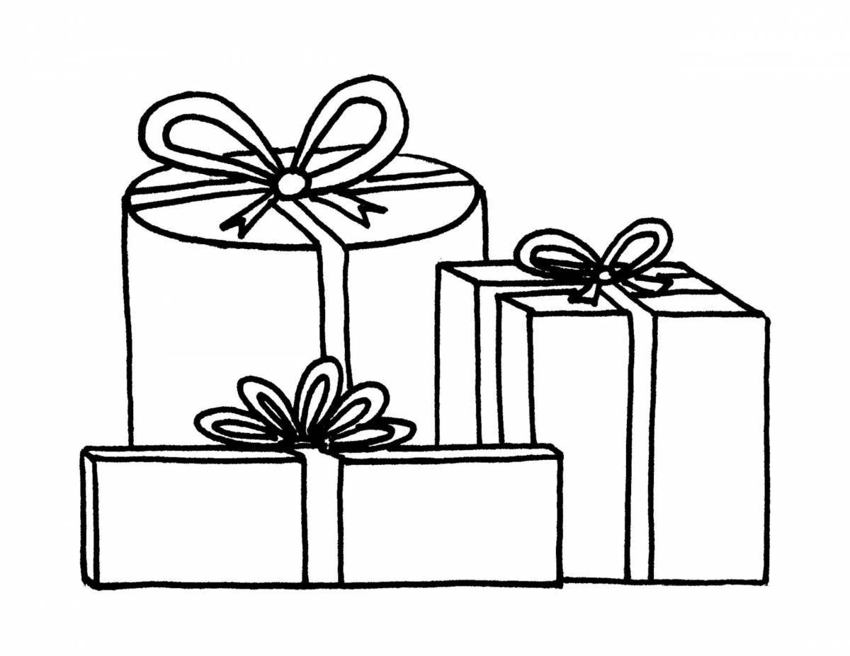 Great present coloring page