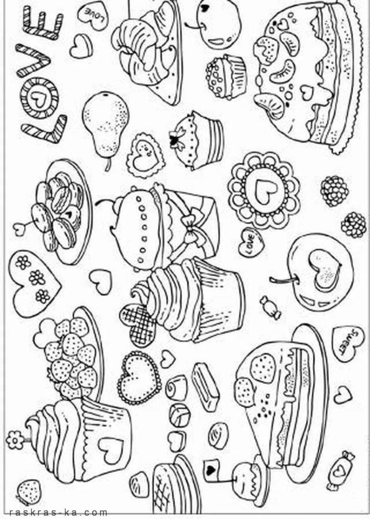 Awesome sweet world coloring page