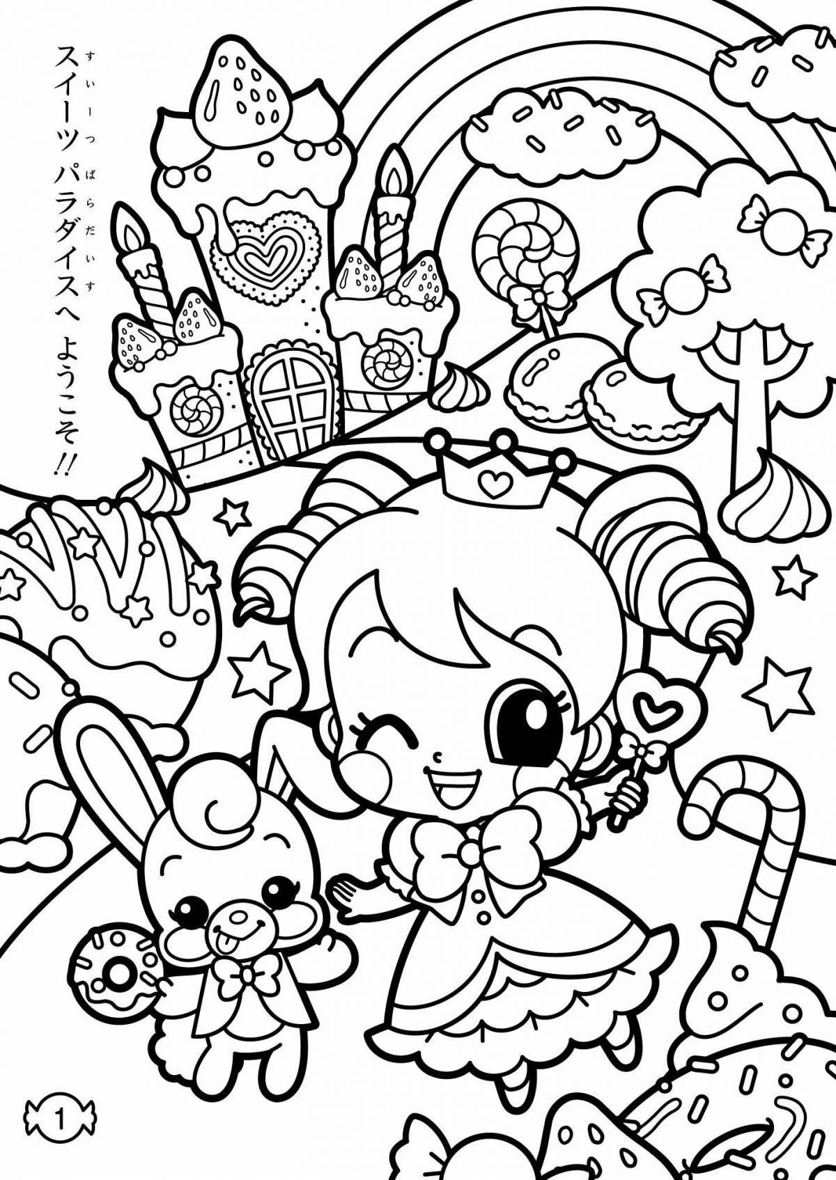 Coloring playful sweet world