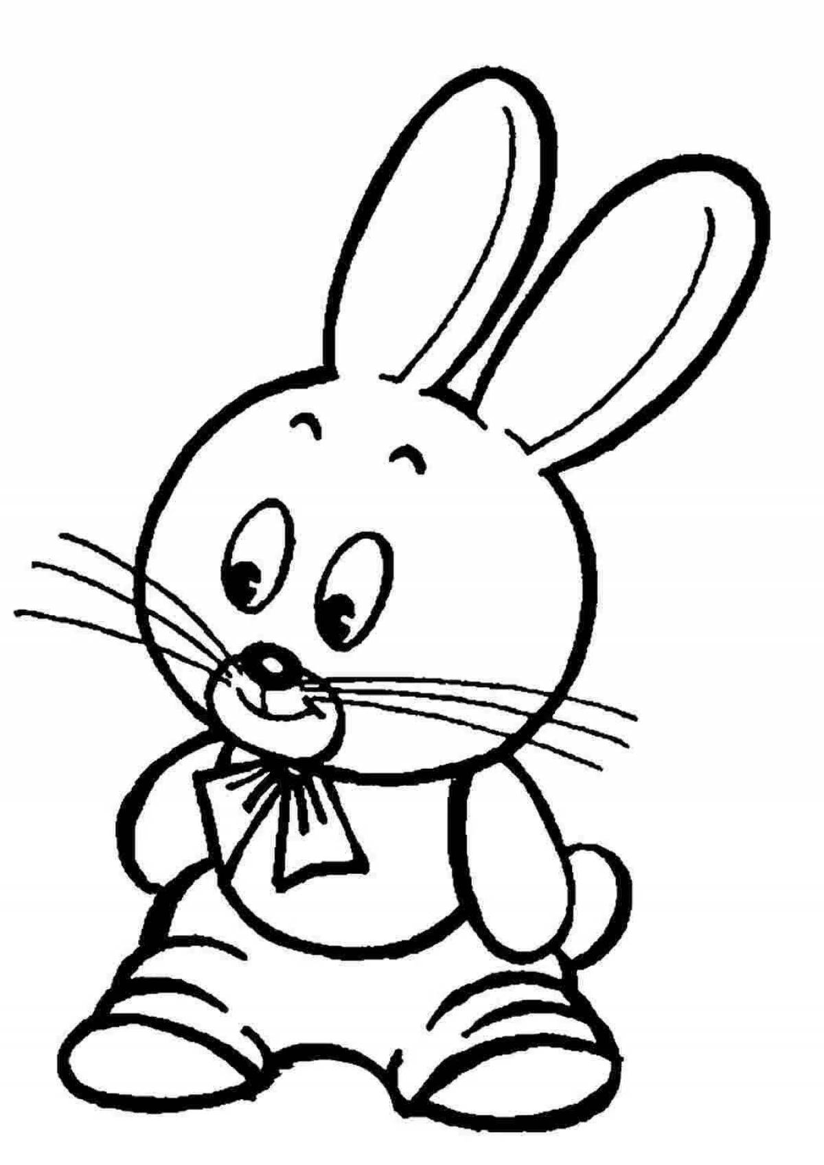 Creative coloring hare for children