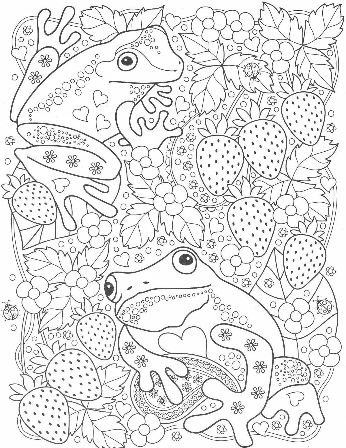 Coloring book fabulous amazing animals