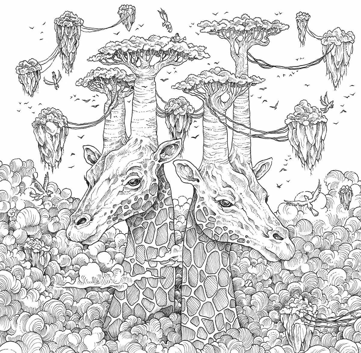 Colorful amazing animal coloring page