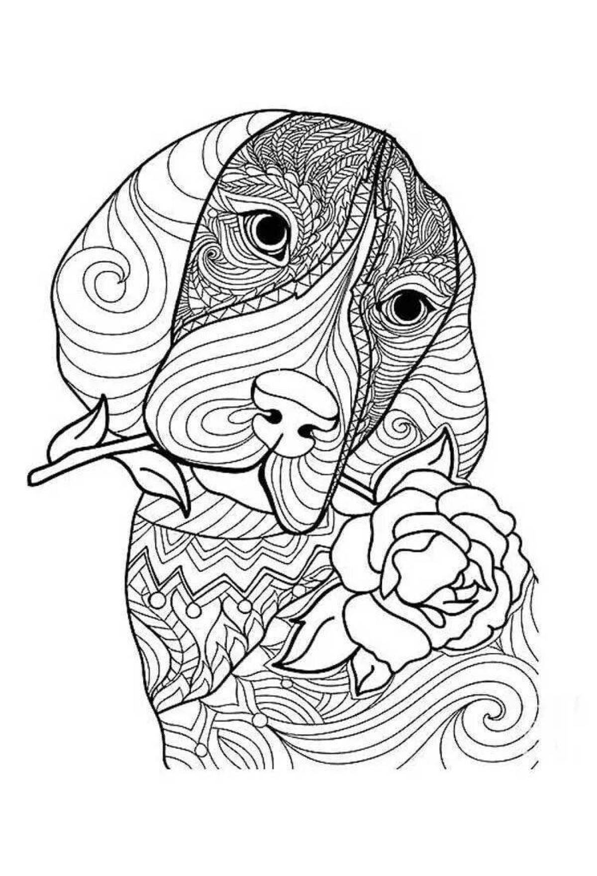 Adorable animal coloring page