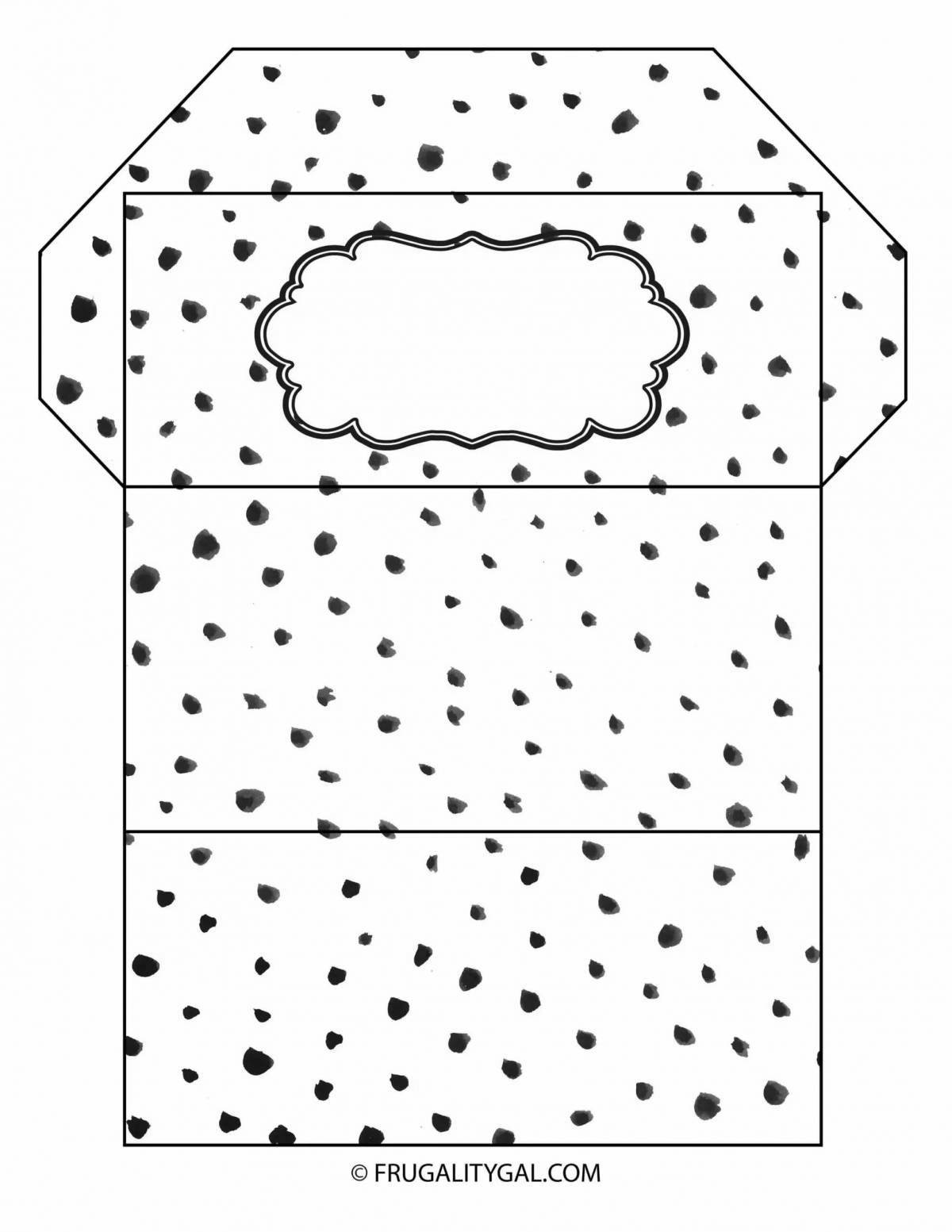 Exciting envelope template coloring page