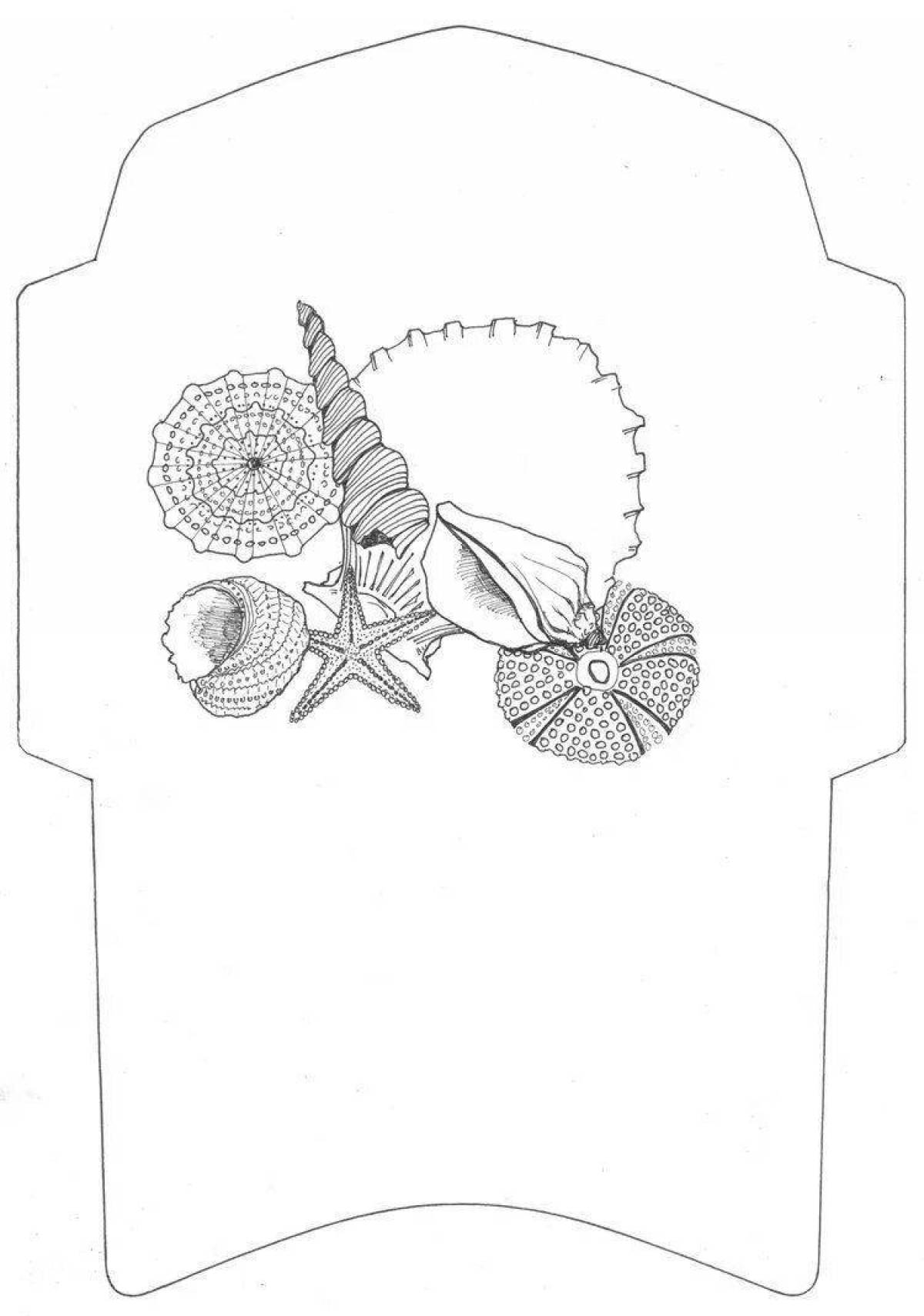 Innovative envelope template coloring page