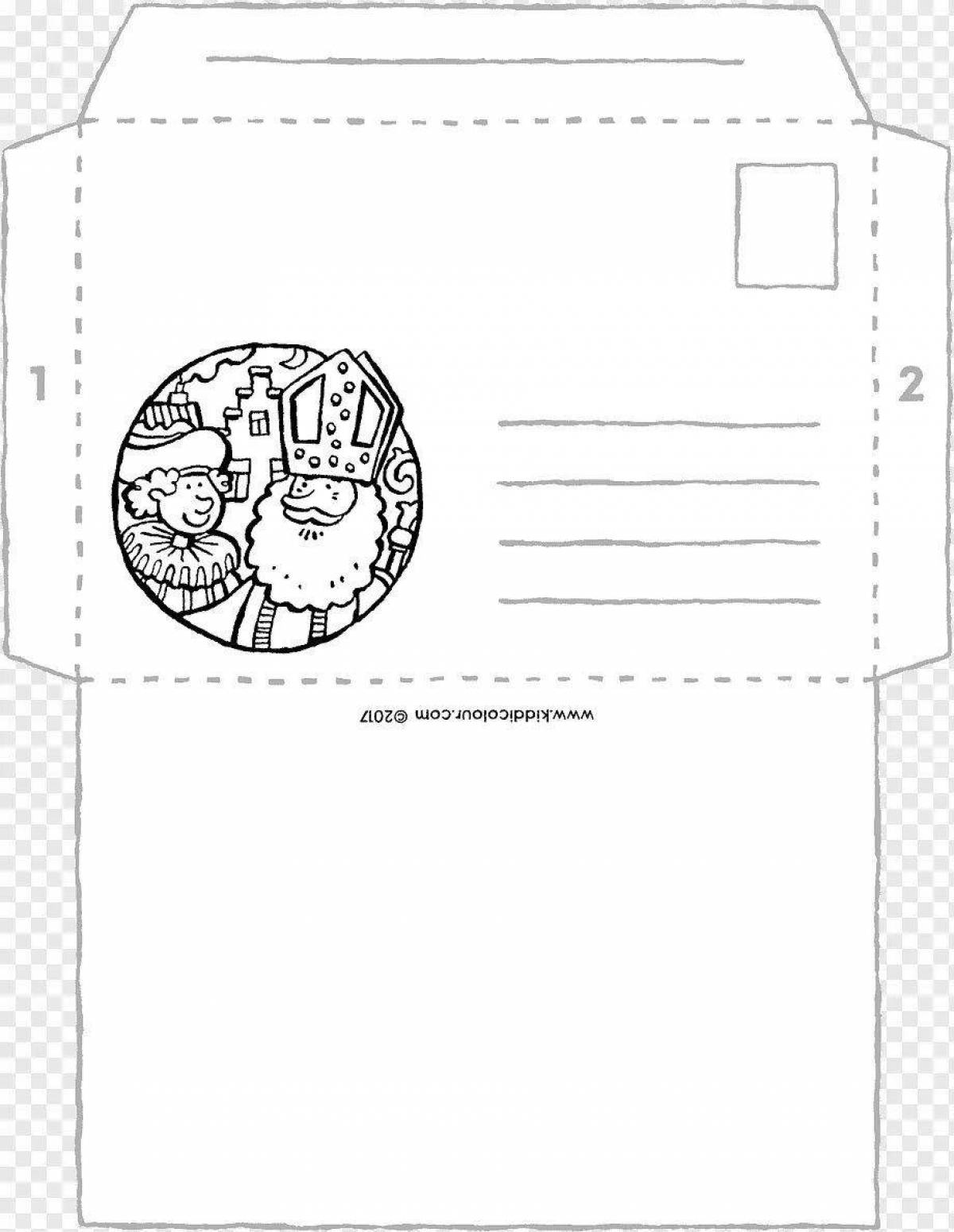 Attractive envelope template coloring