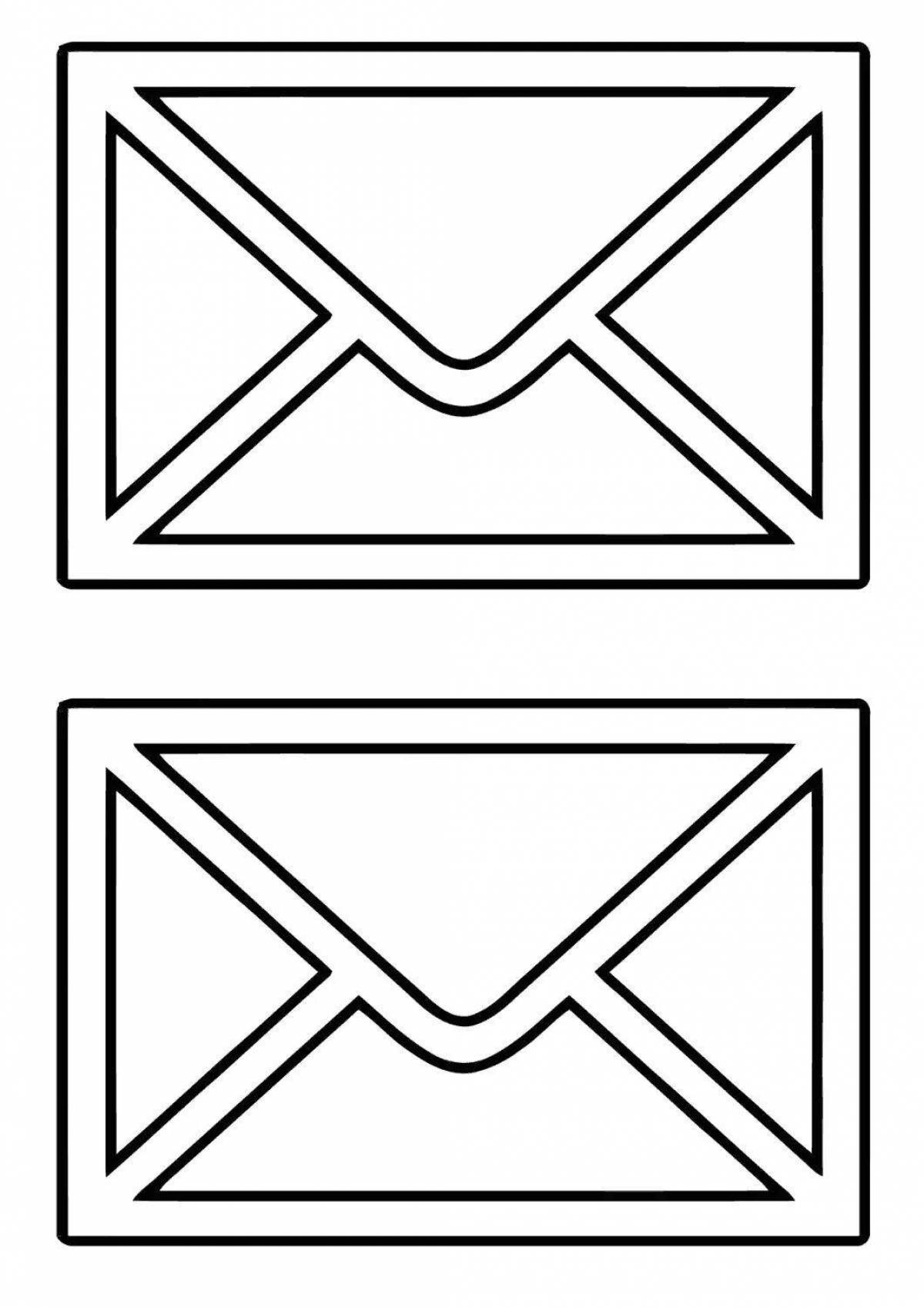 Seductive envelope coloring page