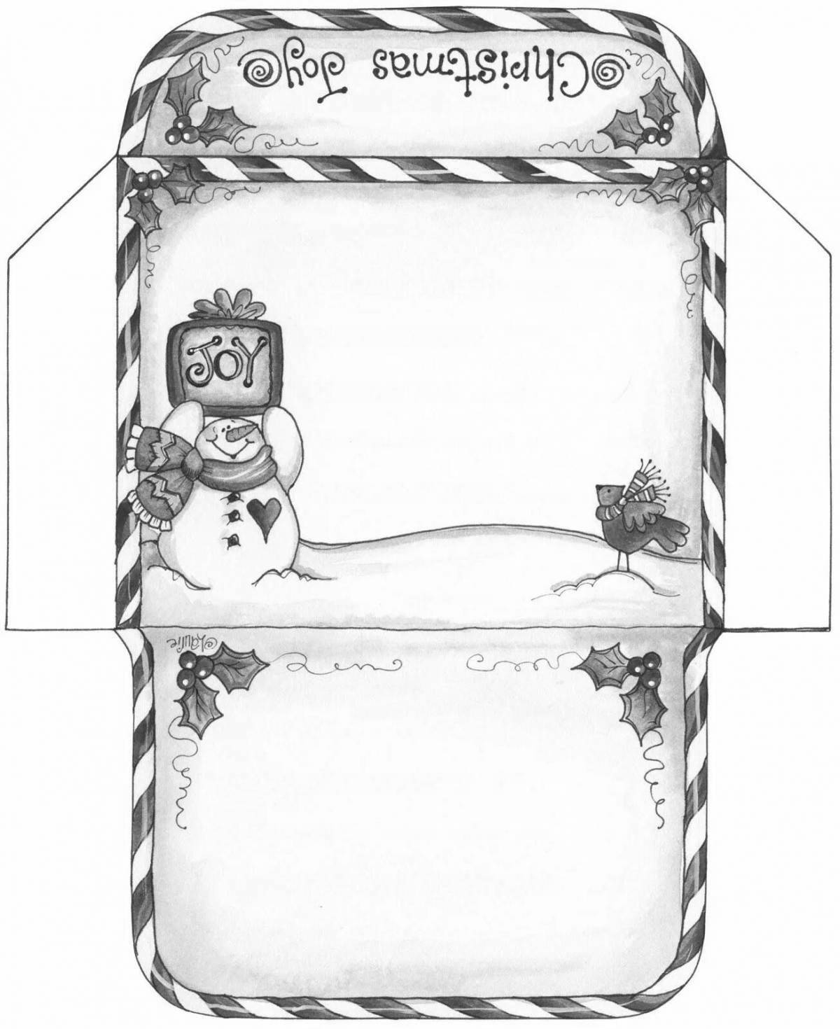 Adorable Envelope Template Coloring Page