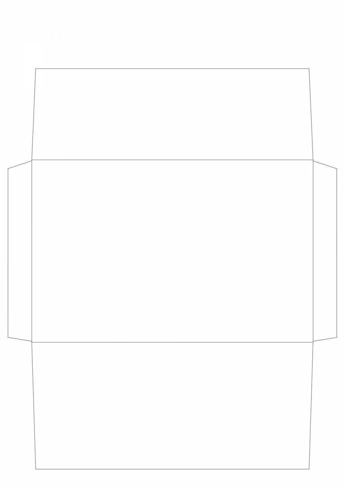 Sweet envelope template coloring page