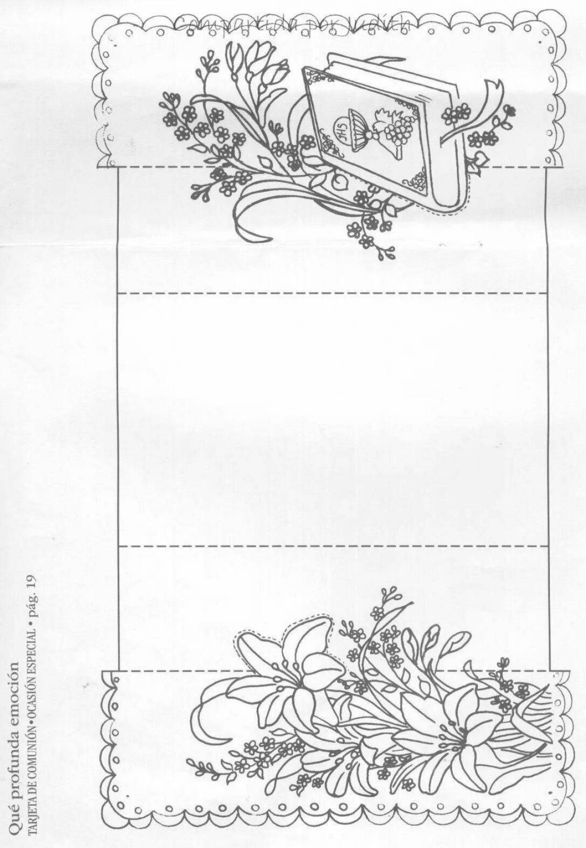 Lovely envelope coloring template
