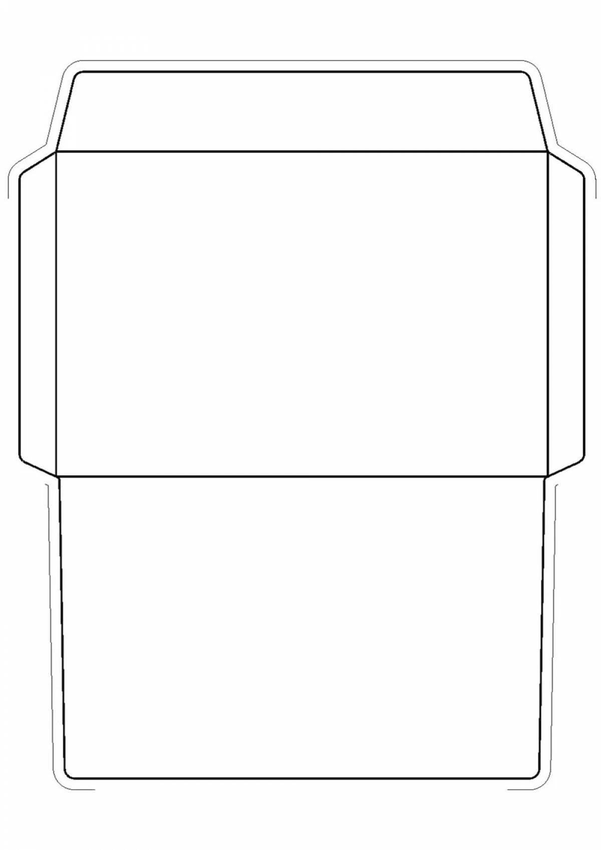 Friendly envelope template coloring page