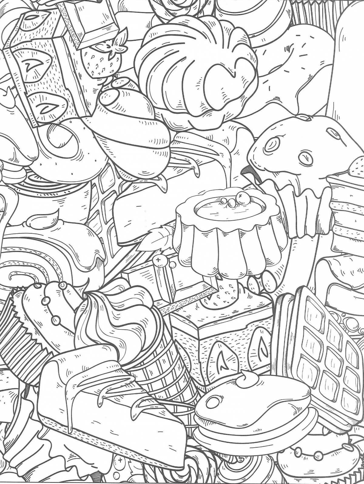 Раскраска Сложные еда #8