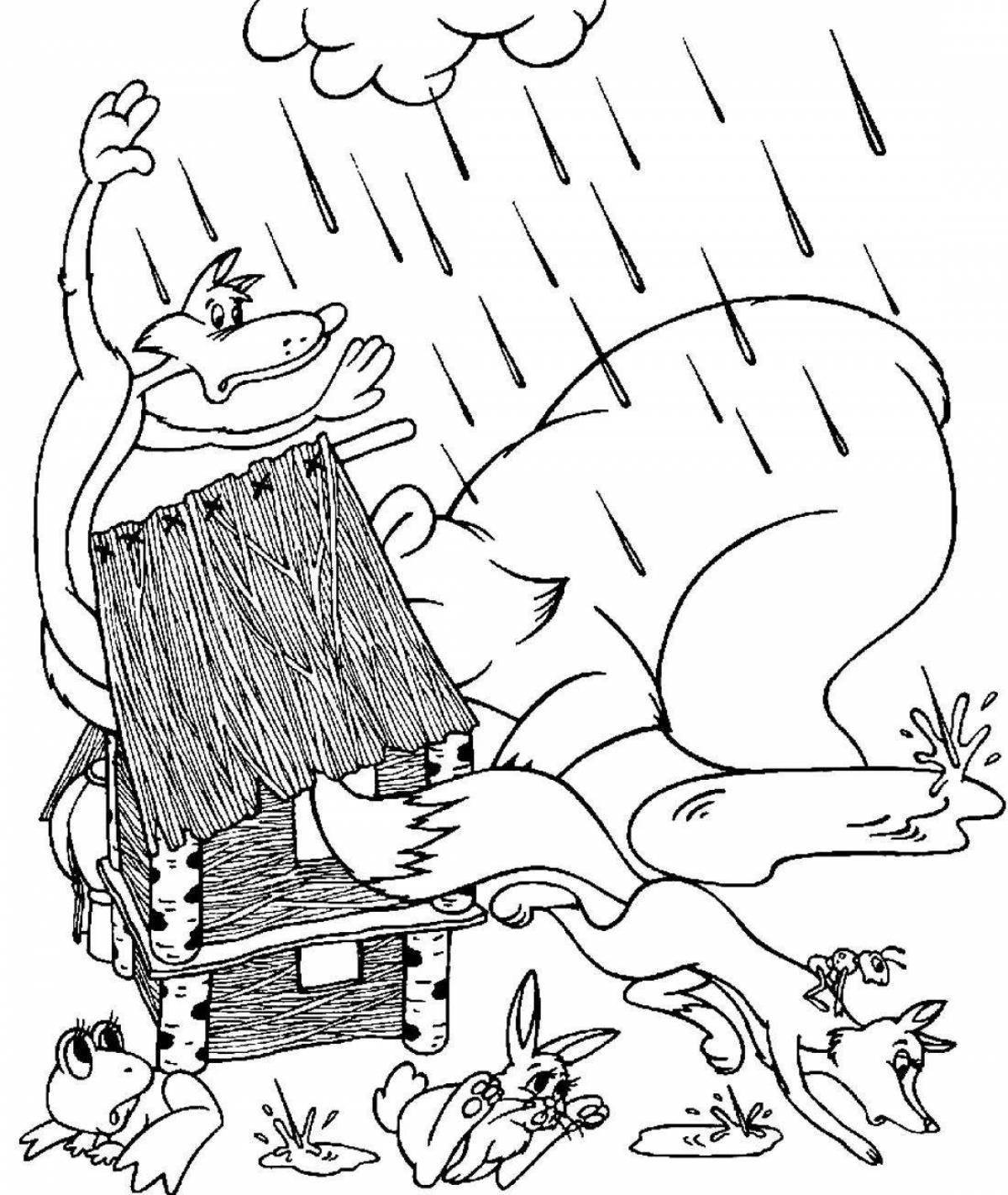 Photo Merry bear Teremok coloring