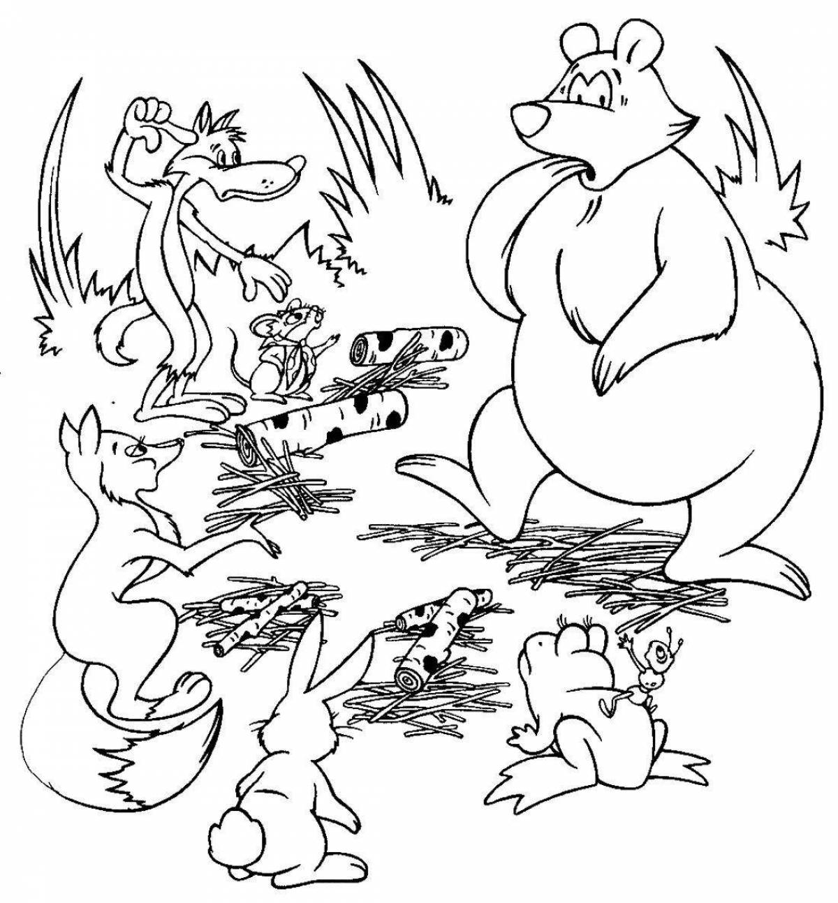 Photo Coloring beckoning bear-teremok