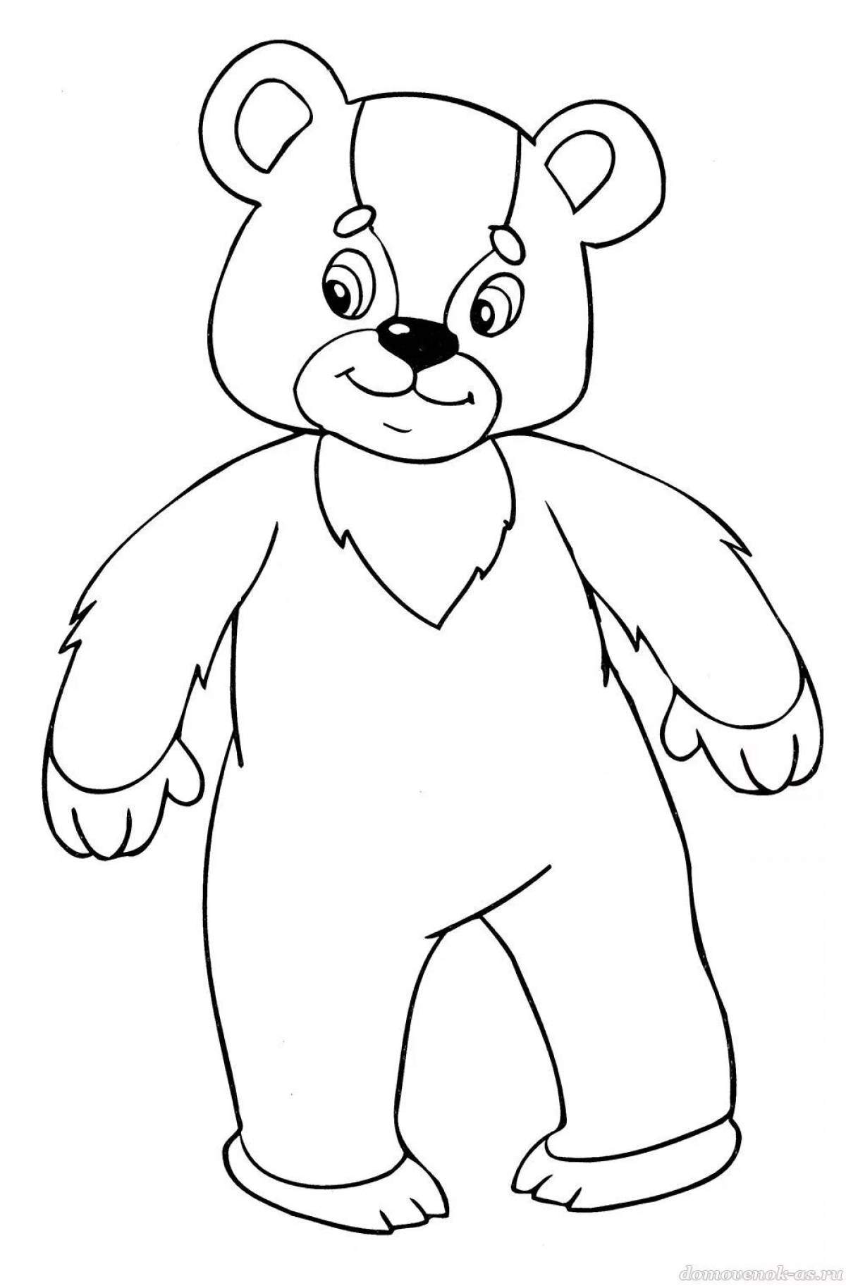 Fancy bear-teremok coloring book