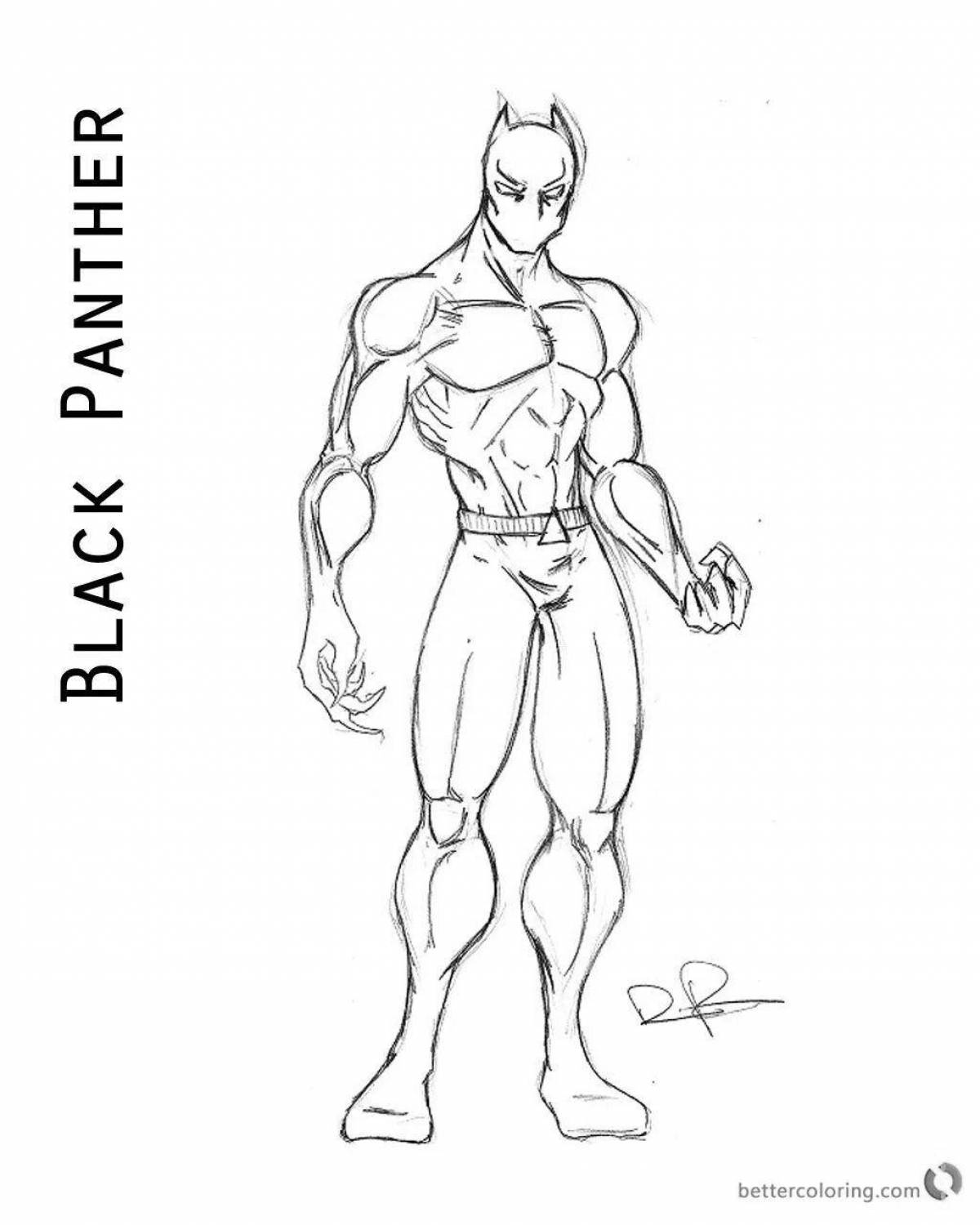 Shine panther superhero coloring book