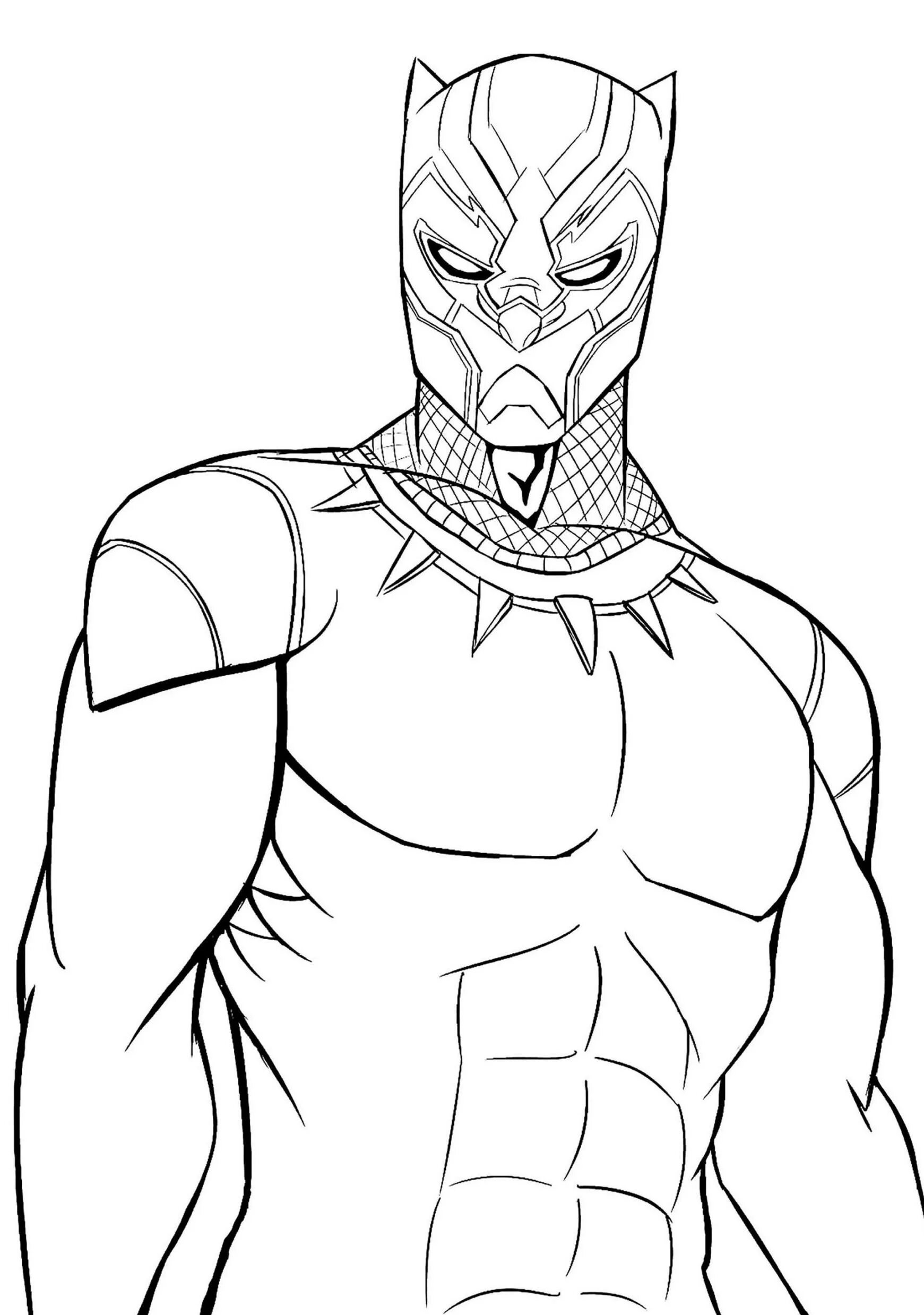 Friendly coloring panther superhero