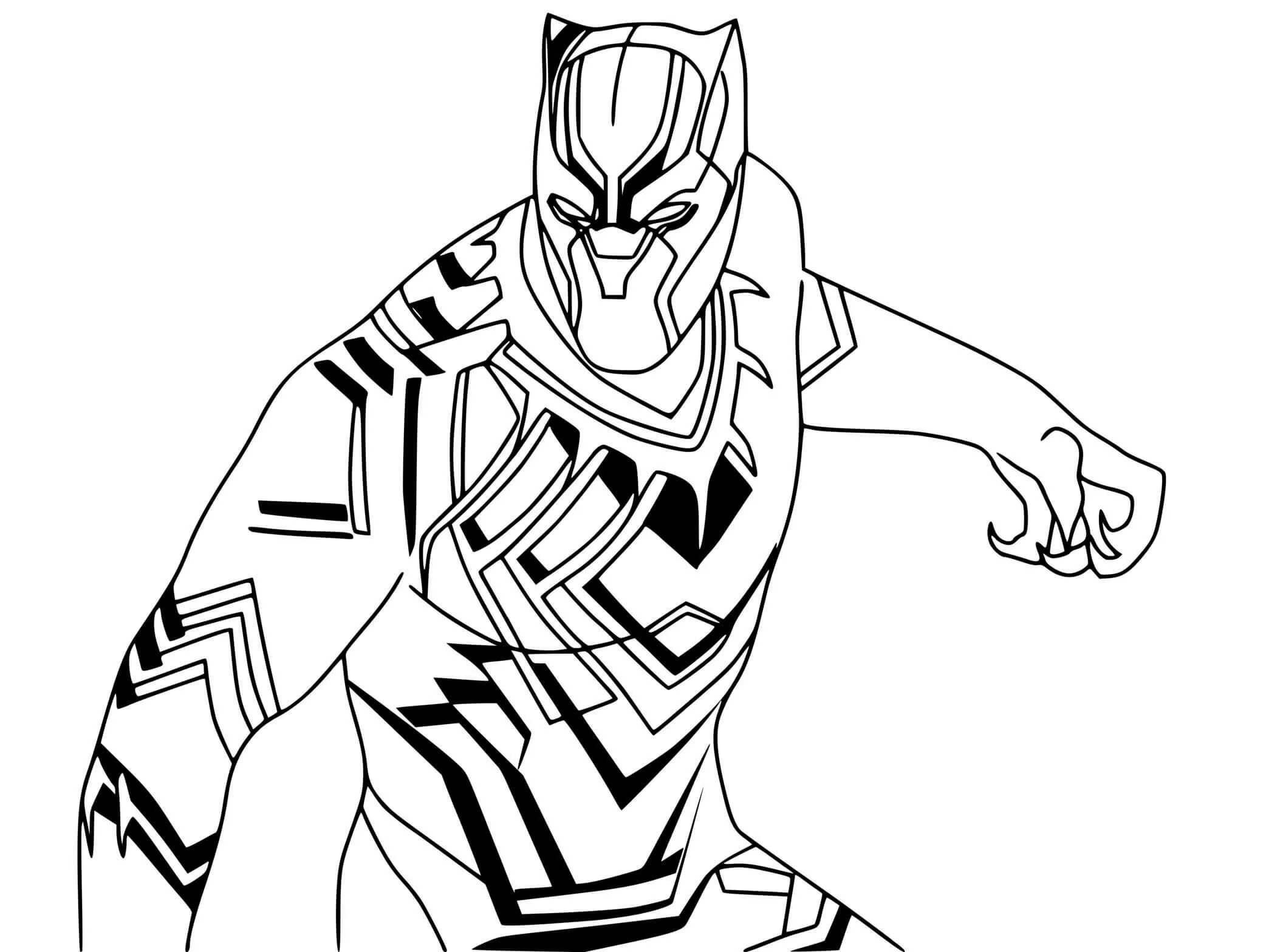 Attractive panther superhero coloring book