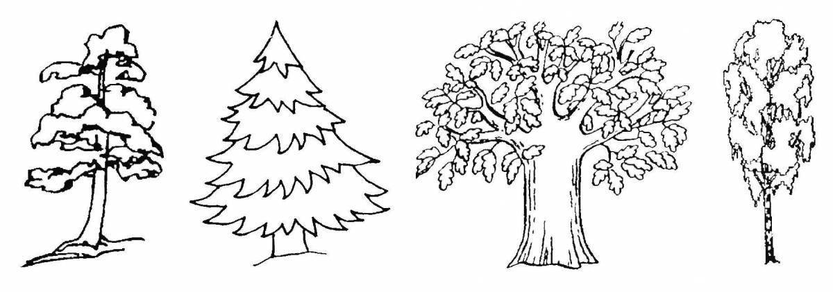 Coloring page joyful pine