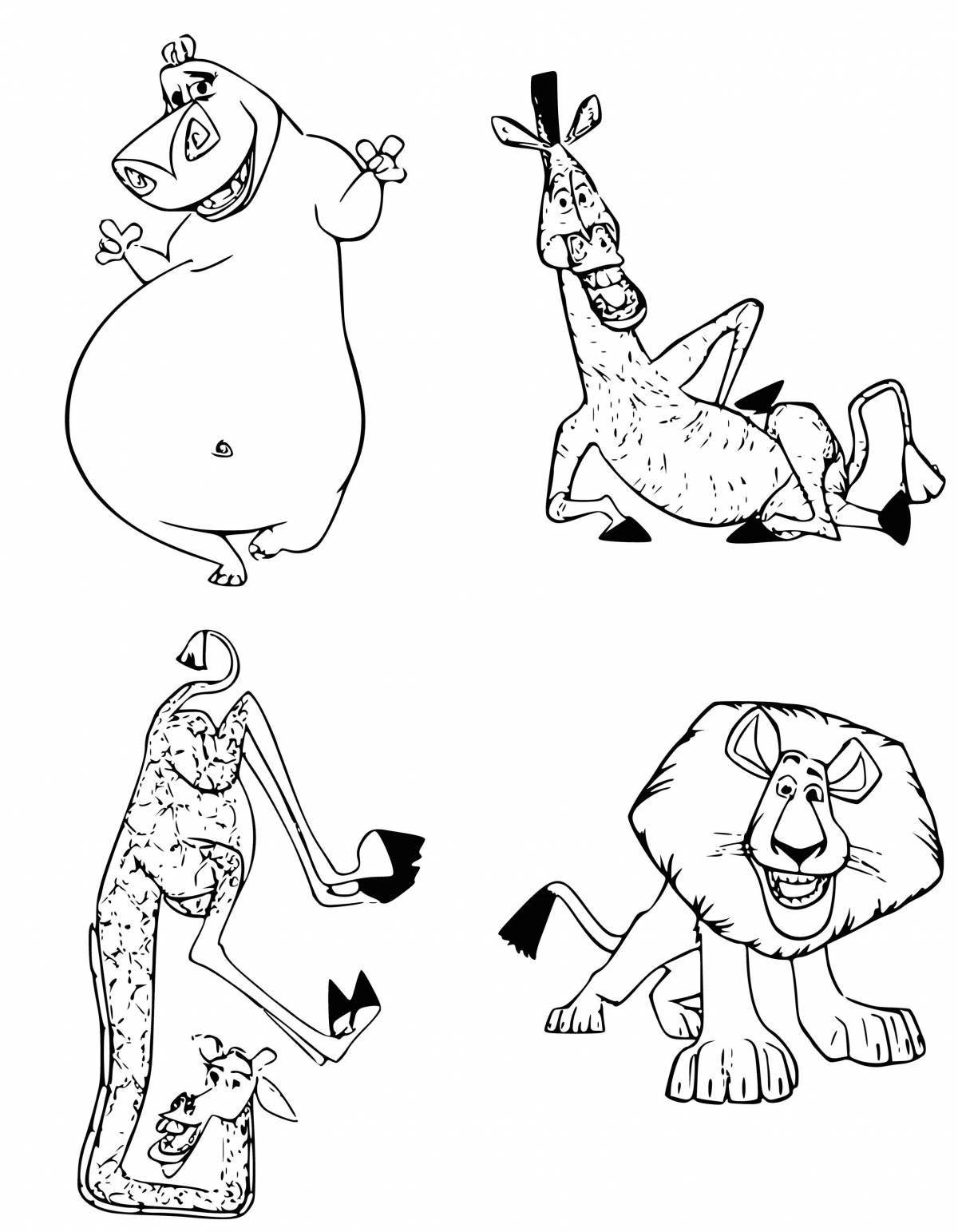 Coloring book magical heroes gloria