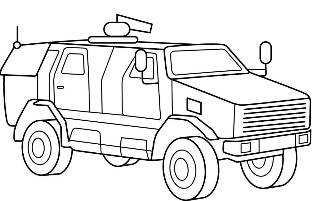 Bold ambulance coloring page