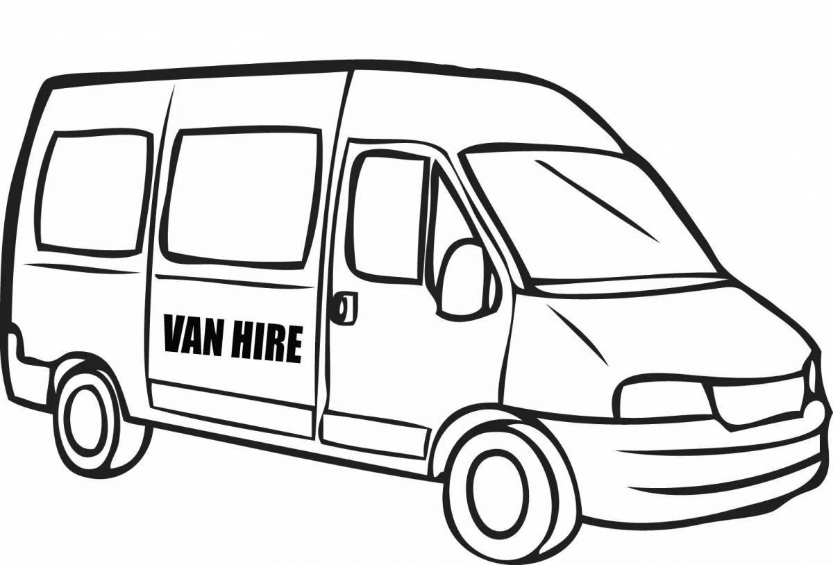 Photo Happy ambulance coloring page