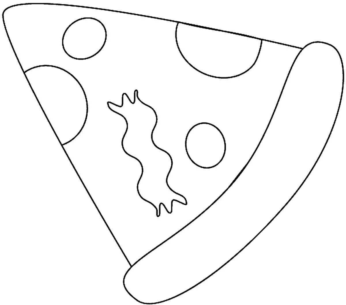 Изысканная раскраска кусочек пиццы