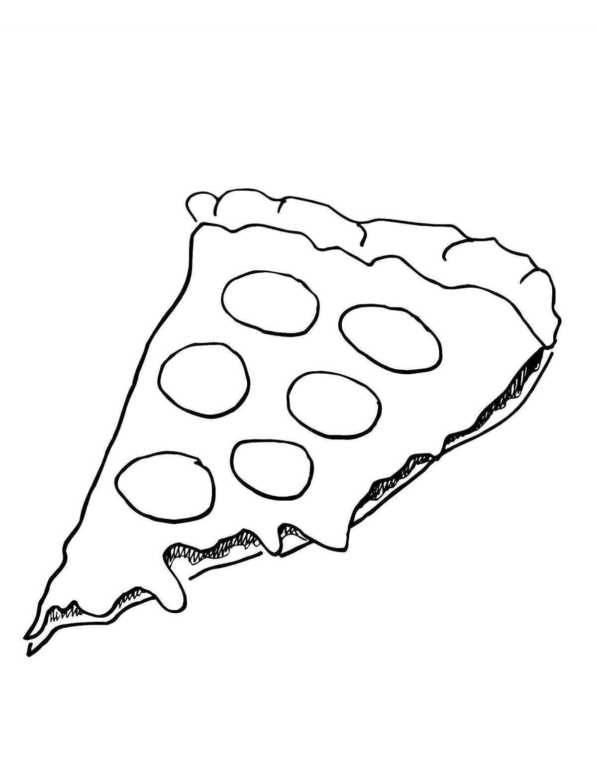 Питательная раскраска кусочек пиццы