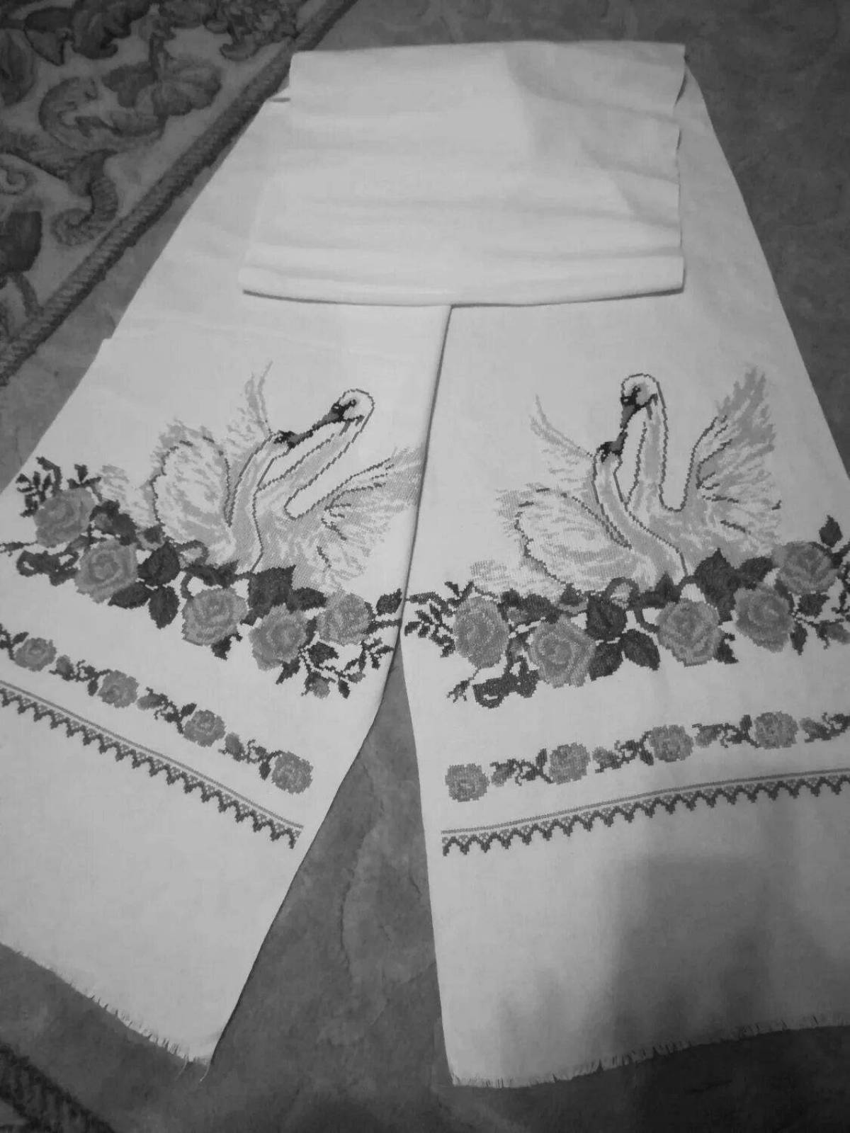 Coloring Belarusian festive towel