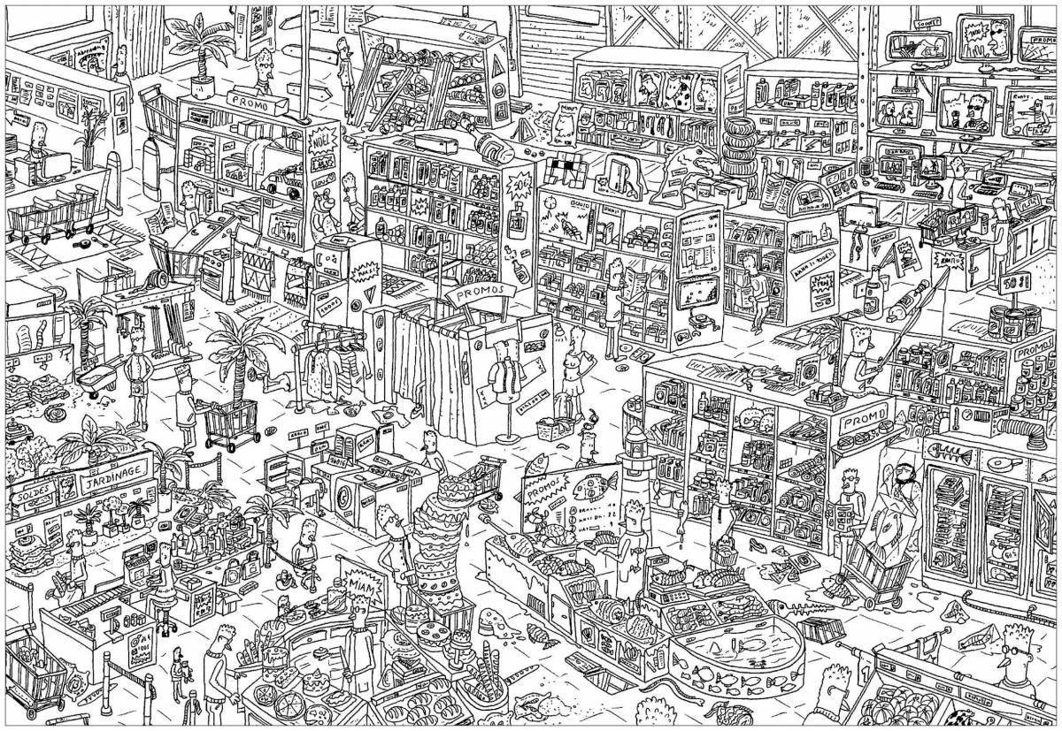 Coloring page gorgeous city
