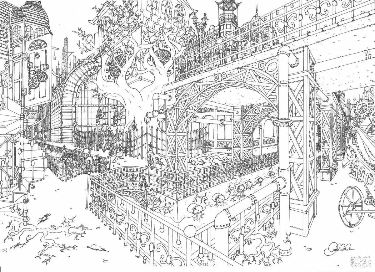 High city coloring page