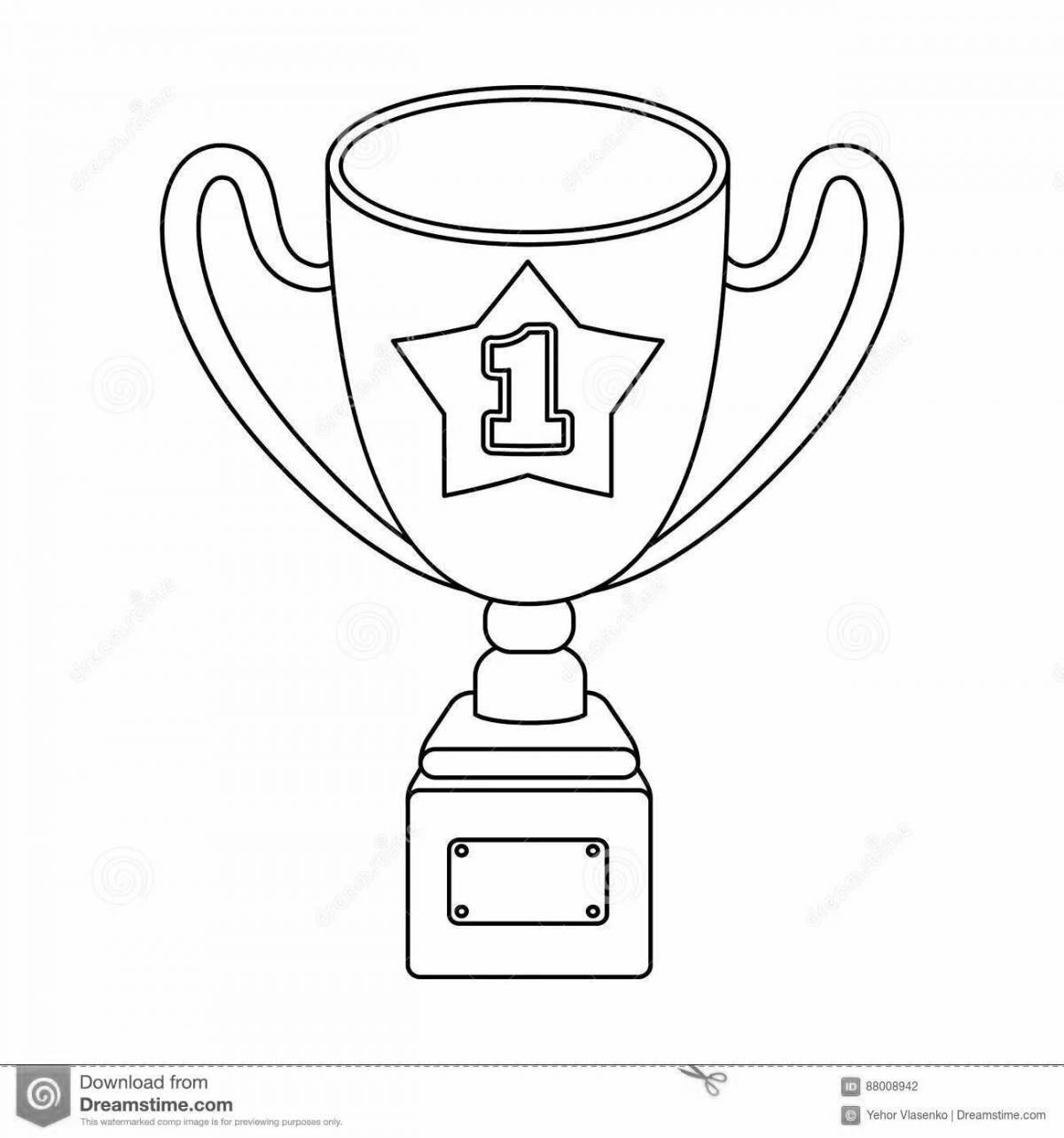 Coloring page festive football cup