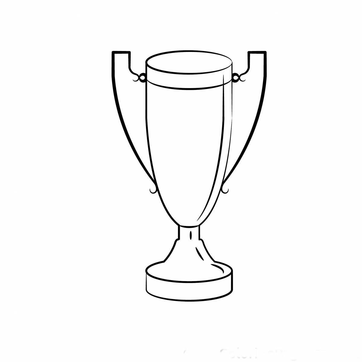 Rampant football cup coloring page