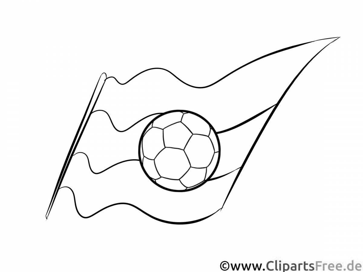 Charming football cup coloring book