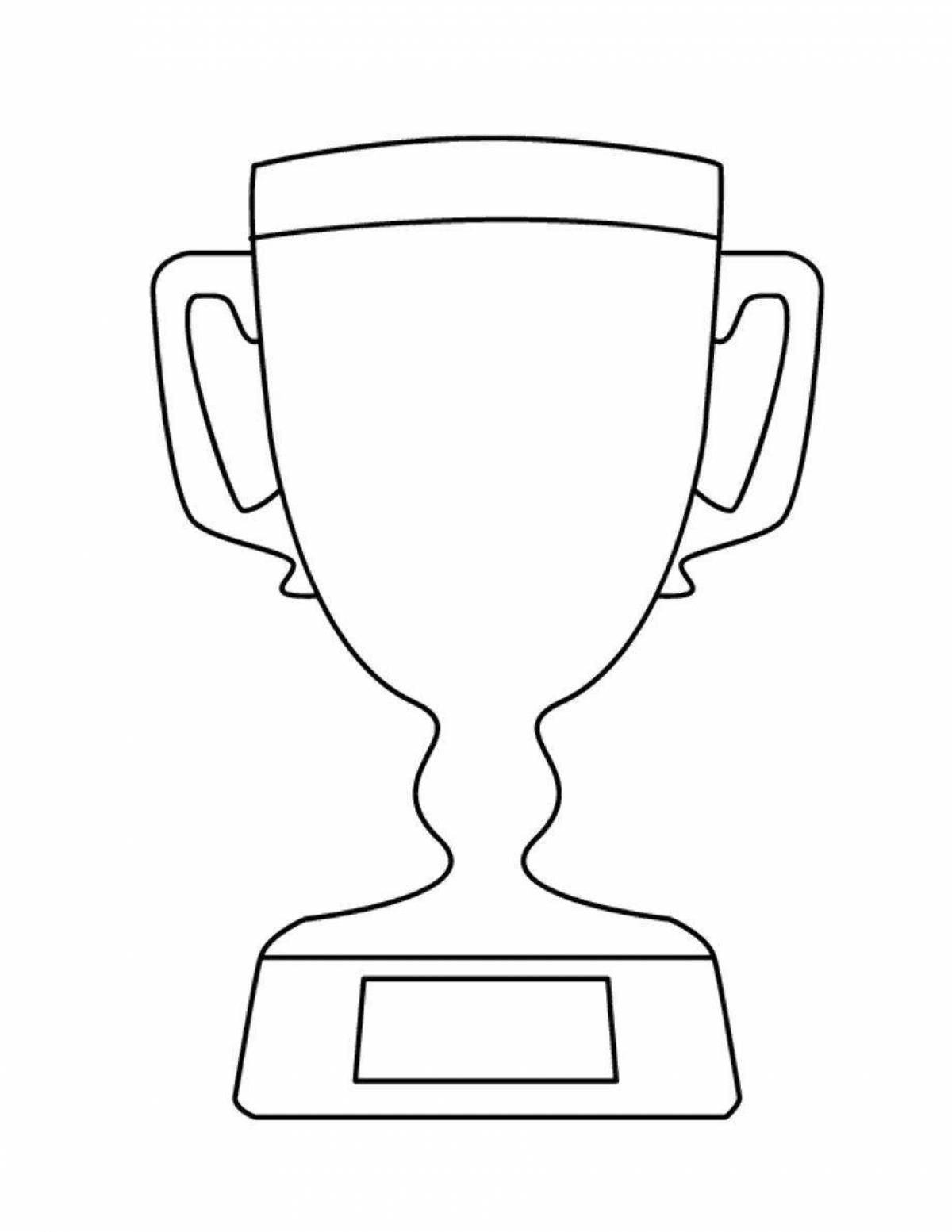 Coloring page amazing football cup