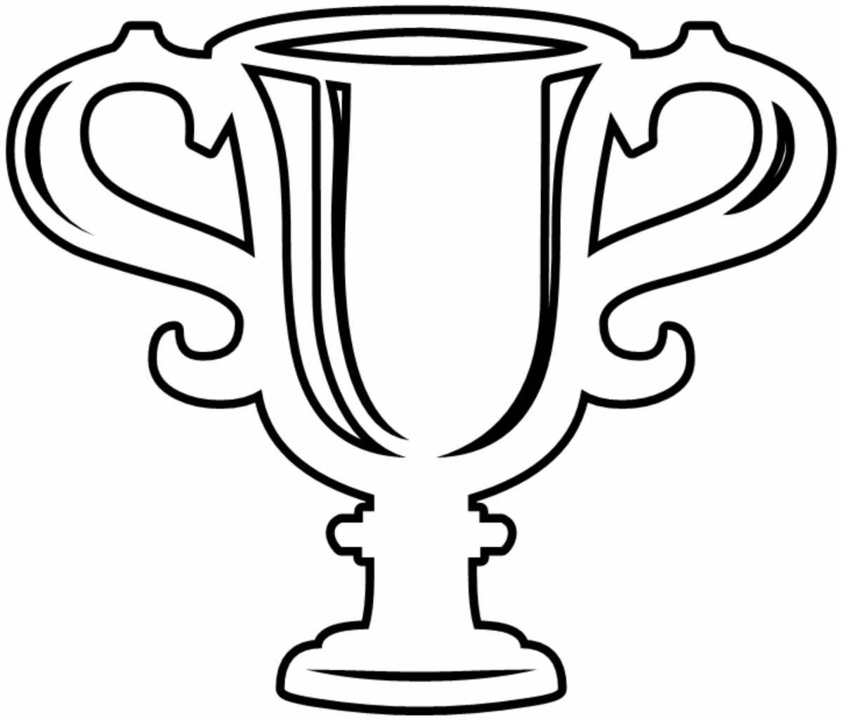 Coloring page wonderful football cup