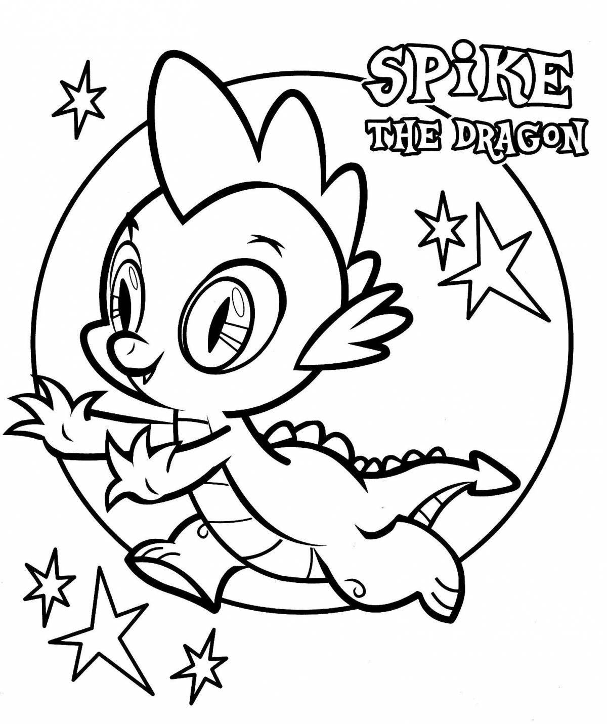 Coloring spike pony